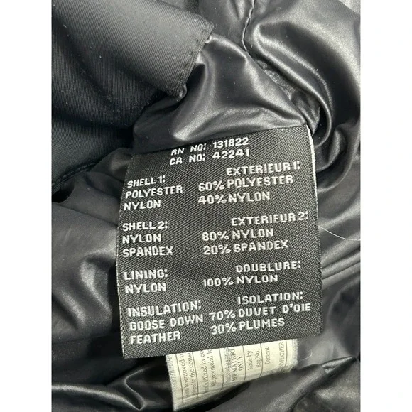 SAM‎ New York Black Quilted Down Puffer Jacket Womens 12 Cropped Zip Winter Coat - Picture 12 of 14